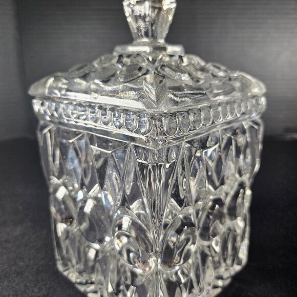 Square Biscuit Barrel Express Number 5234 Bagley And Co. Circa 1934-75 Art Deco - Picture 2 of 9